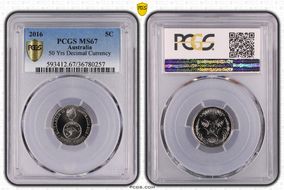 2016 5C 50 Yrs Decimal Currency MS67
