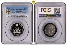 2016 20C 50 Yrs Decimal Currency PR70DCAM