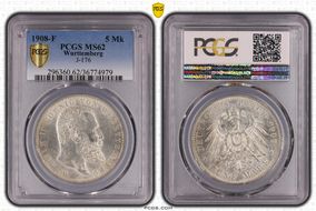 1908-F 5 Mk J-176 MS62