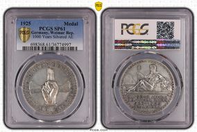 1925 Medal 1000 Years Silvered AE SP61