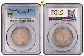 1925(m & sy) Florin AU50