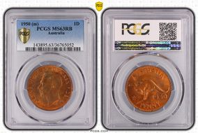 1950 (m) 1D KM-43 MS63RB