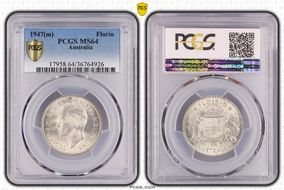 1947(m) Florin KM-40a  Ag MS64