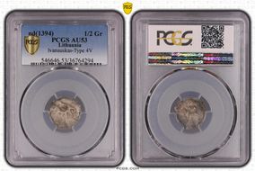 (1394) 1/2 Gr Ivanauskas-Type 4V AU53