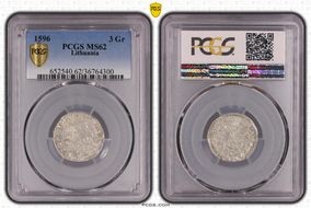 1596 3 Gr MS62