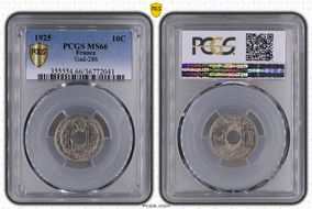1925 10C Gad-286 F-138 MS66