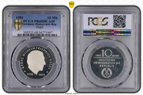 1981 10 Mk Hegel PR68DCAM