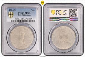1904-S Peso MS62