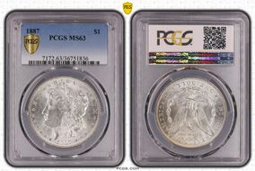 1887 $1 MS63
