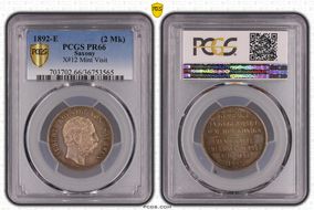 1892-E (2 Mk) J-126 X-12 Mint Visit PR66