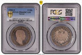 1908-E 5 Mk J-136 PR66DCAM