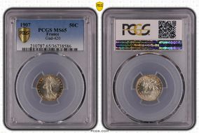 1907 50C Gad-420 F-190 MS65