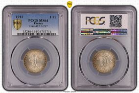 1911 1 Fr Gad-467 F-217 MS64