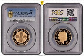 2007 50p S-H17 Scouting Anniversary Au PR70DCAM
