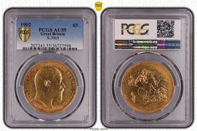 1902 £5 S-3965 AU55