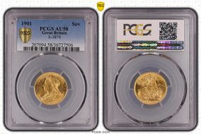 1901 Sov S-3874 AU58