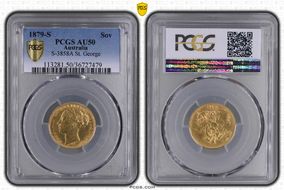 1879-S Sov S-3858A St. George AU50