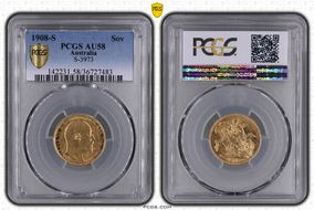 1908-S Sov S-3973 AU58