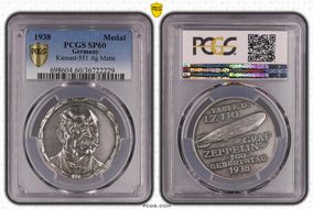 1938 Medal  Kienast-551 Ag Matte SP60