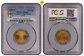 1939-F 10 Pfg J-364 MS65