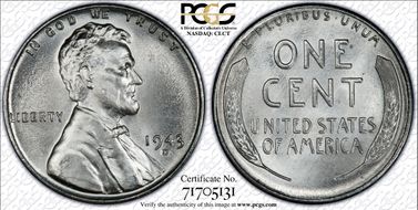 1943-D 1C MS67