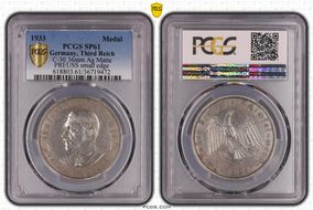 1933 Medal C-30 36mm Ag Matte PREUSS small edge SP61