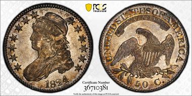 1824 50C O-106a AU53