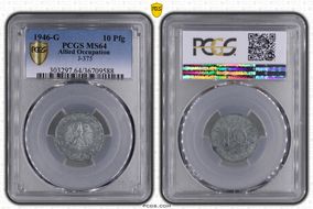 1946-G 10 Pfg J-375 MS64