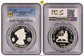 1972-HF $5 Selassie KM-52 PR68DCAM