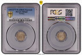AH1277//5 (1865) Kurush KM-689 MS65