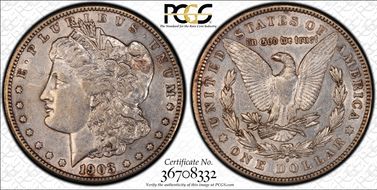 1903-S $1 VAM 2, Micro S AU53