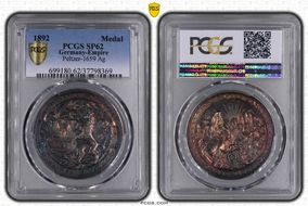 1892 Medal  Peltzer-1659 Ag SP62