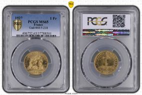 1927 1 Fr Gad-468 F-218 MS65