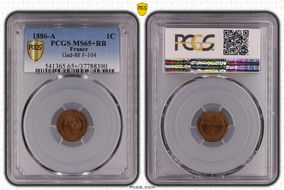 1886-A 1C Gad-88 F-104 MS65+ RB