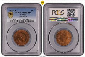 1889-A 5C Gad-157a MS65RB