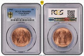 1965 1D S-4157 MS66RD