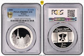 2008 € 1 1/2 Paris & Tokyo PR69DCAM