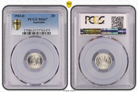 1943-D 3D KM-37  Ag MS67