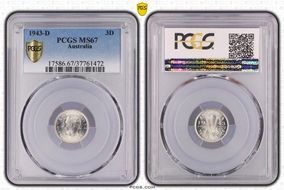 1943-D 3D KM-37  Ag MS67