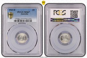 1943-D 3D KM-37  Ag MS67