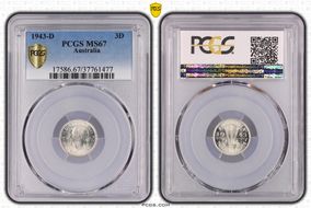 1943-D 3D KM-37  Ag MS67