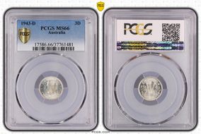 1943-D 3D KM-37  Ag MS66