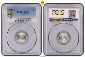 1943-D 3D KM-37  Ag MS66