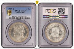 1907 B 5 Fr MS63