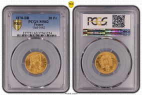 1870-BB 20 Fr Gad-1062 F-532 MS62