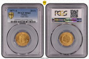 1877-A 20 Fr Gad-1063 F-533 MS62