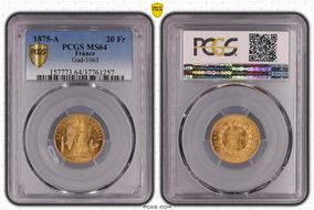 1875-A 20 Fr Gad-1063 F-533 MS64