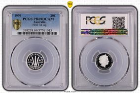 1999 20C 1942 3d Ag PR69DCAM