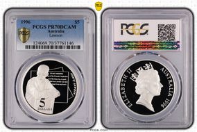 1996 $5 Lawson PR70DCAM