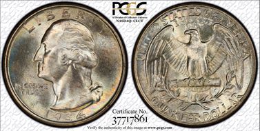 1934 25C Medium Motto MS67+